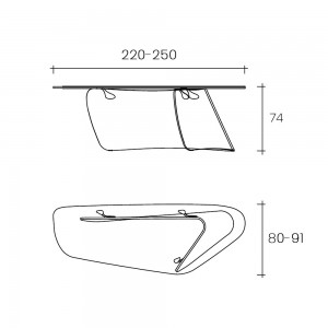 Escritorio Graph de Fiam. Muebles de cristal. Escritorios modernos para hogar.