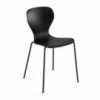 Silla con base metálica de diseño Ears para espacios públicos de Viccarbe.