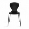 Silla con base metálica de diseño Ears para espacios públicos de Viccarbe.