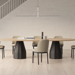 Silla Aleta base madera de Viccarbe.