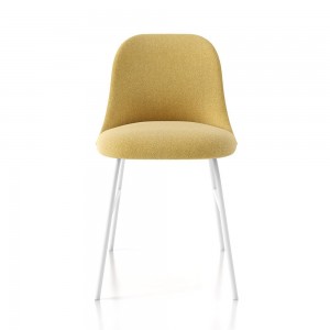 Silla con base metálica de diseño Aleta para espacios públicos de Viccarbe.