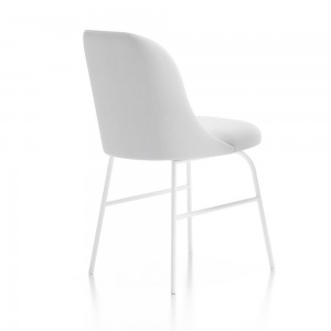 Silla con base metálica de diseño Aleta para espacios públicos de Viccarbe.