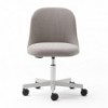 Silla Aleta base giratoria con ruedas Viccarbe para espacios públicos.
