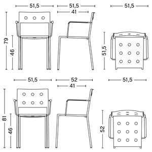 Sillón Balcony de Hay ideal para espacios exteriores modernos.