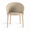Sillón tapizado Copa patas madera de Viccarbe. Mobiliario de diseño moderno.
