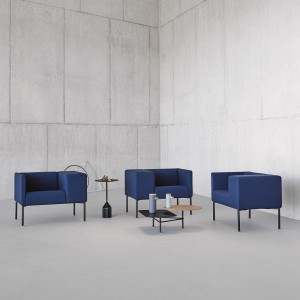 Butaca Brix de Viccarbe. Muebles de diseño moderno tapizado para interiores.