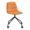 Silla Maarten tapizada giratoria con ruedas Viccarbe diseño para contract.