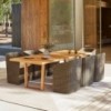 Mesa de comedor rectangular Heritage Point de Point. Muebles de exterior jardín terraza.