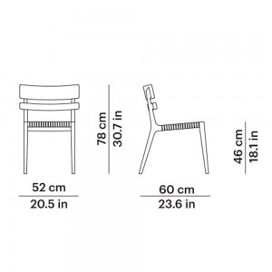 Silla Paralel Point. Muebles de exterior jardín terraza.