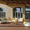 Mesa de centro Paralel de Point. Muebles de exterior jardín terraza.