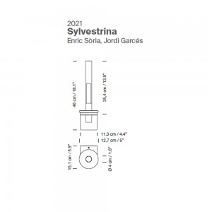 Aplique Sylvestrina 2021 de Santa & Cole. Lámparas diseño moderno.
