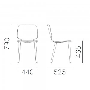 Silla Babila 2700 de Pedrali. Sillas de diseño. Sillas de madera de fresno,
