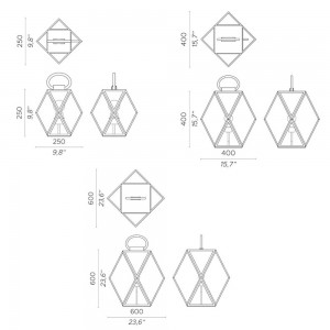 Lámpara de suelo Muse Lantern de Contardi con diseño elegante, vanguardista y moderno.