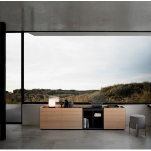 Aparador Pica Chapado Diáfano de Bontempi. Muebles modernos de diseño italiano.