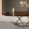 Mesa Delta de cantos redondeados de Bontempi. Mesas fijas de diseño italiano.