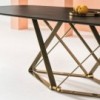 Mesa Delta Rectangular Mármol de Bontempi.  Mesas fijas modernas de diseño italiano.
