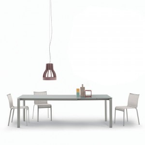 Mesa Dublino Cristal de Bontempi. Mesas extensibles modernas de diseño.