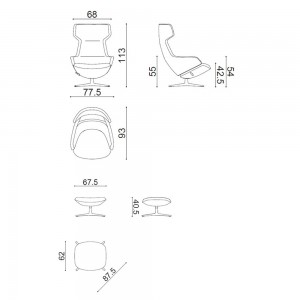 Sillón Aston Club de Arper. Sillones y sillas de diseño contemporáneo.