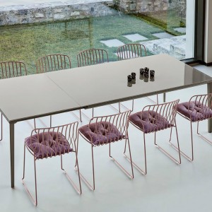 Mesa Echo Extensible Cristal de Bontempi. Muebles modernos de diseño italiano.