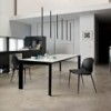Mesa Genio Extensible Cristal de Bontempi. Mesas extensibles modernas de diseño.