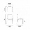 Silla Catifa 46 polipropileno patas Arper. Diseño moderno para interiores.