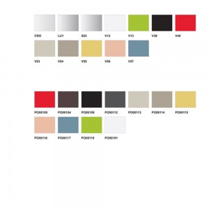 Silla Catifa 46 polipropileno patín Arper. Silla moderna para contract.