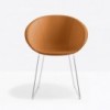 Sillón Gliss 930 de Pedrali. Sillas de diseño moderno. Sillones de cuero.