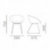 Sillón Gliss 930 de Pedrali. Sillas de diseño moderno. Sillones de cuero.