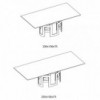 Mesa Imperial Rectangular Fija de Bontempi. Mesas y sillas de diseño italiano.