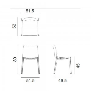 Silla Catifa 46 Patas Madera de Arper. Mobiliario para hogar y contract.