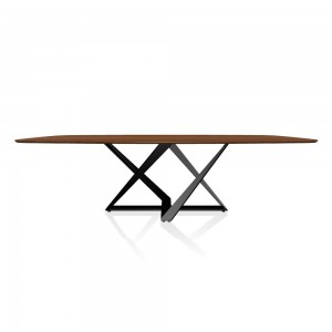 Mesa Millennium Cantos Redondeados de Bontempi. Mesas de comedor de diseño.