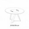 Mesa Millennium Ring de Bontempi. Mesa con sobre giratorio de diseño italiano.