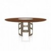 Mesa Imperial Ring de Bontempi. Mesa con sobre giratorio de diseño italiano.