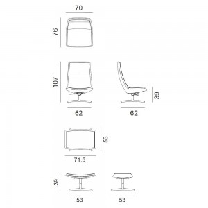 Butaca Catifa 70 Soft Arper. Diseño tapziado ideal para contract y oficinas.