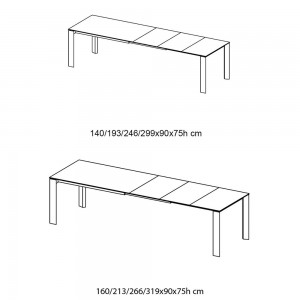 Mesa Pascal Extensible de Bontempi. Mesas fijas y extensibles modernas.
