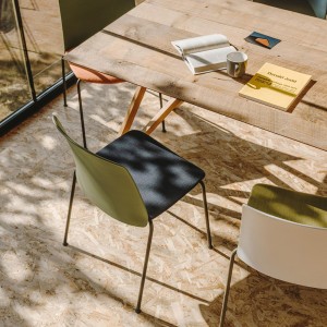 Silla Mixu polipropileno tapizado Arper. Sillas modernas de diseño.