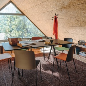 Silla Mixu polipropileno tapizado Arper. Sillas modernas de diseño.