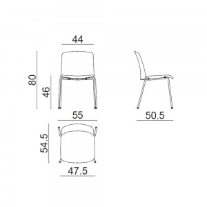 Silla Mixu polipropileno tapizado Arper. Sillas modernas de diseño.