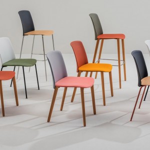 Silla Mixu Silla Mixu tapizada madera Arper. Sillas tapizadas de diseño.