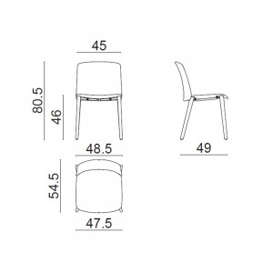 Silla Mixu Silla Mixu tapizada madera Arper. Sillas tapizadas de diseño.