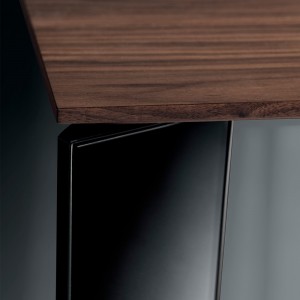 Mesa Senso Extensible Cristal/Madera de Bontempi. Muebles modernos de diseño italianos.