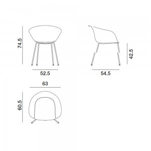 Silla Duna 02 polipropileno patas Arper. Silla moderna para hogar y contract.
