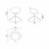 Silla Duna 02 tapizada giratoria Arper. Diseño para hogar y contract.