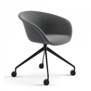 Silla Duna 02 ruedas Arper. Diseño moderno para hogar y contract.