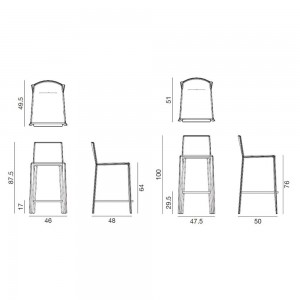 Taburete Norma Arper. Taburetes modernos de diseño para hogar y contract.