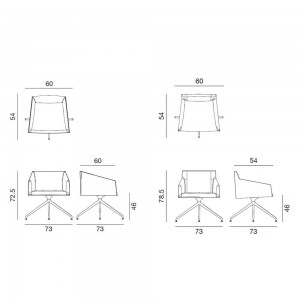 Sillón Saari giratoria Arper. Sillón moderno ideales para oficinas.