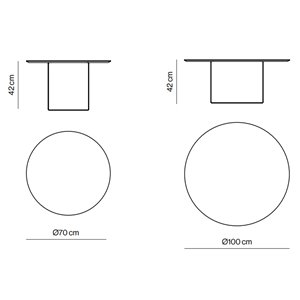 Mesa de centro Reflex ideal para espacios interiores de Kendo.