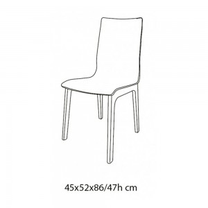 Silla Alfa de Bontempi. Sillas de comedor de diseño. Sillas contemporáneas.
