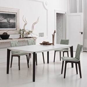 Silla Alfa Cojín de Bontempi. Sillas para comedor de diseño italiano.