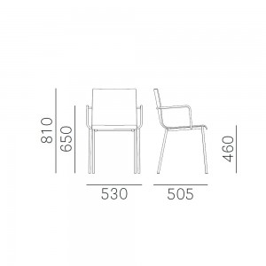 Sillón Kuadra XL 2402 de Pedrali. Sillas de diseño moderno. Sillas plásticas.